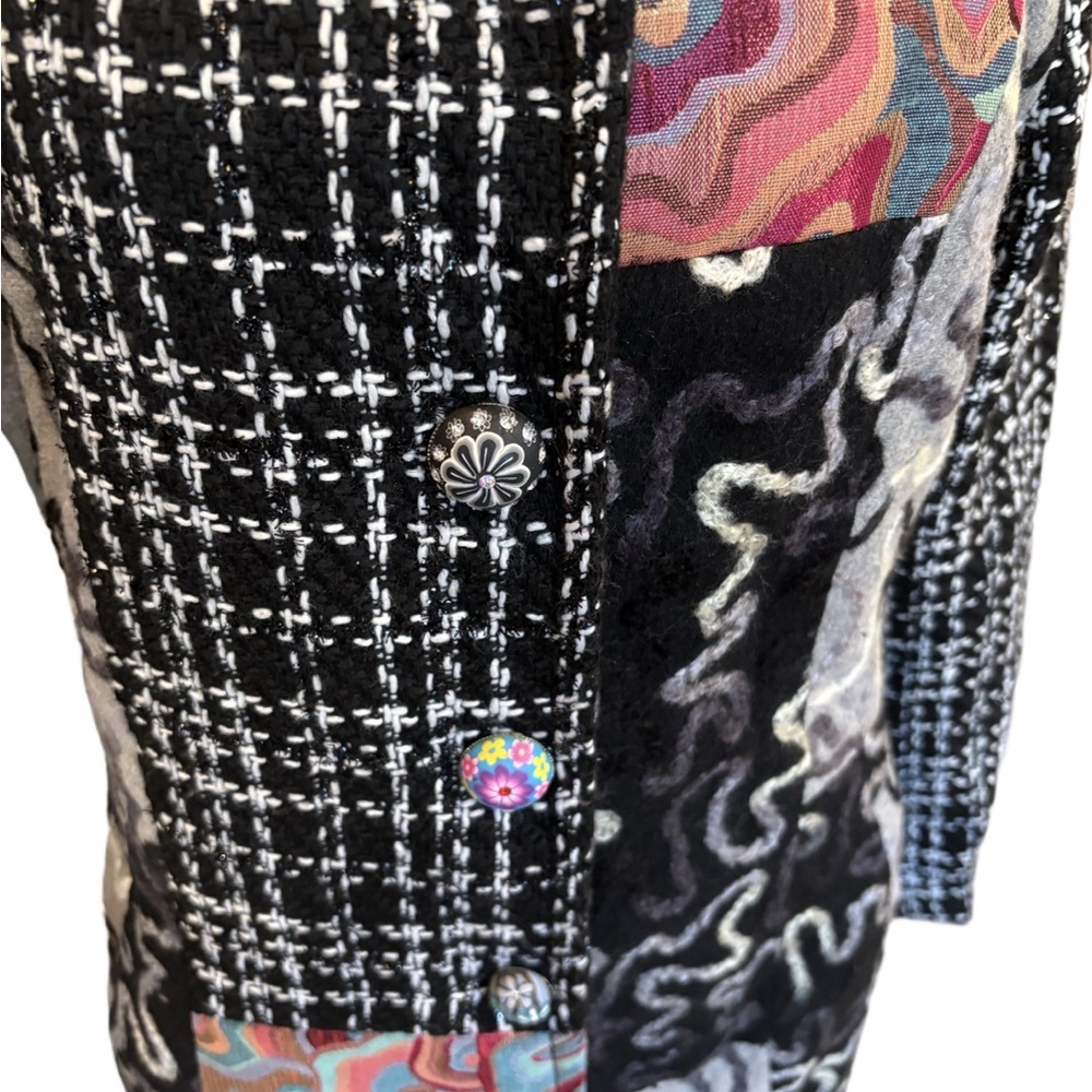 Adore Sz S coat. Multimedia patchwork artsy quirky art to wear Phoebe Buffet - Picture 4 of 9